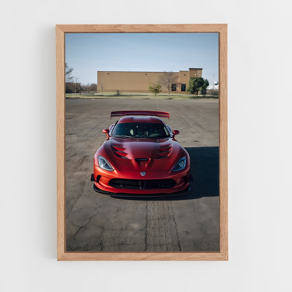 Poster Viper Rouge – affiche Dodge (vue 4)